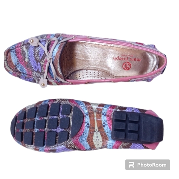 🩷Marc Joseph New York Cypress Hill Multi Camelia Snake Leather Moccasin S… - Picture 13 of 14